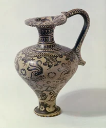 Oinochoe con decorazione marina